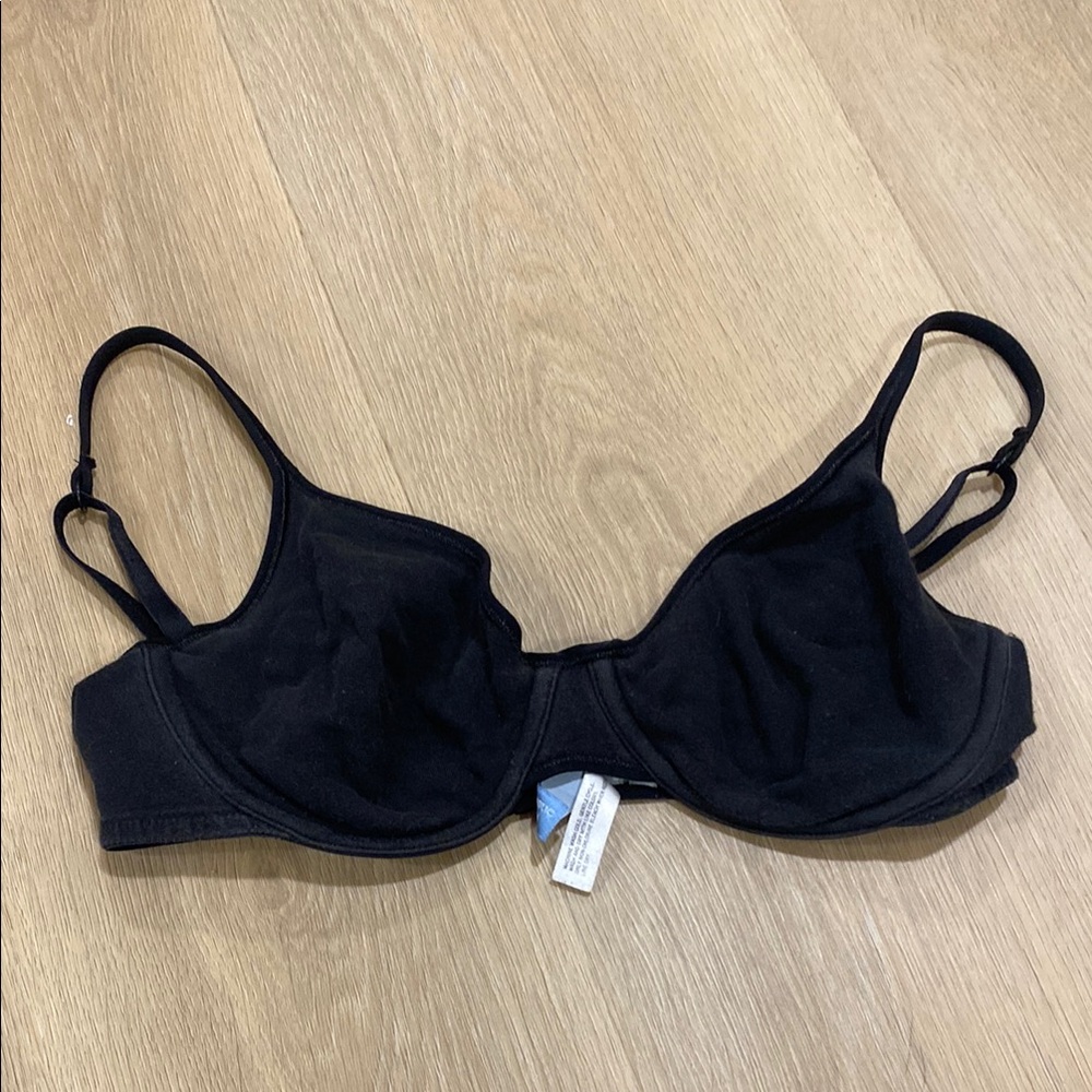 Banana Republic Stretch Cotton Black Underwire Bra 36C